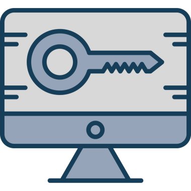 Anahtar simgesi vektör illüstrasyonu