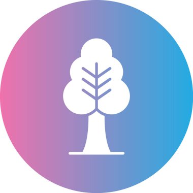 Ağaçlar. Web simgesi basit illüstrasyon