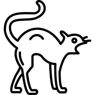 kedi evcil hayvan ikonu ana hatları vektörü. Evcil hayvan. evcil hayvan