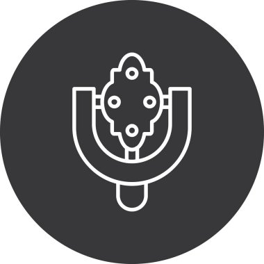 Mikrofon simgesinin vektör illüstrasyonu