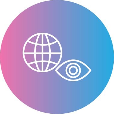 Bir gezegen simgesinin vektör illüstrasyonu