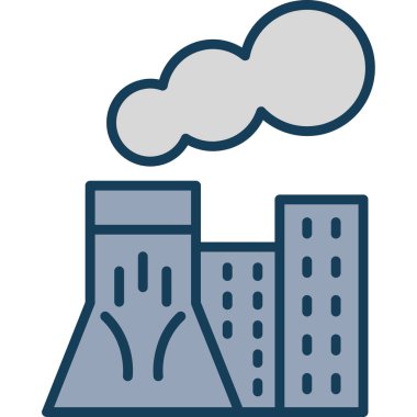 Fabrika simgesi vektör illüstrasyonu