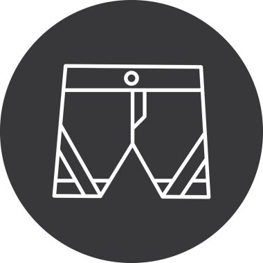 şort simgesi, basit vektör illüstrasyonu