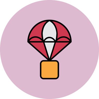 Balon. Web simgesi basit illüstrasyon