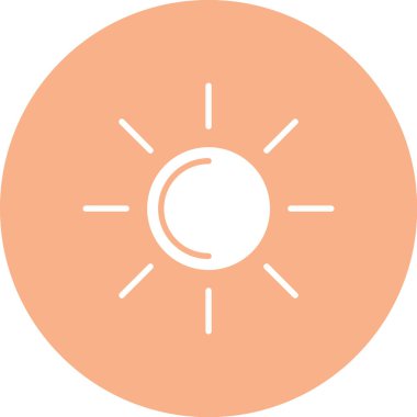 Güneş ikonu son moda düz stil. beyaz arkaplan