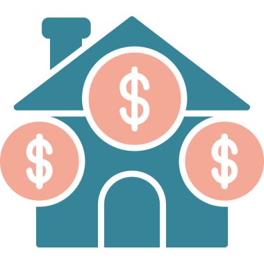 house dollar vektör simgesi