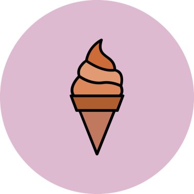 Dondurma simgesinin vektör illüstrasyonu