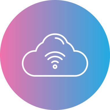 Bulut simgesinin vektör illüstrasyonu