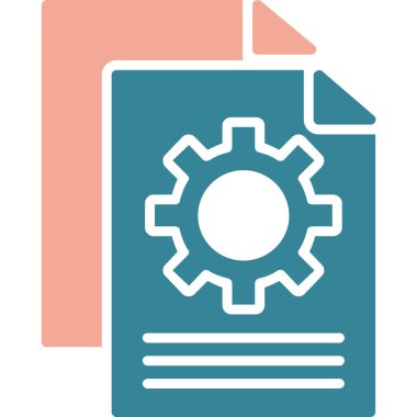 Belge. Web simgesi basit illüstrasyon