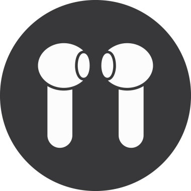 Kulaklıklı adamın vektör simgesi