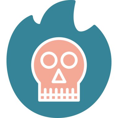 Kafatası. Web simgesi basit illüstrasyon