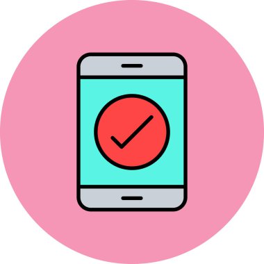 Cep telefonu. Web simgesi basit illüstrasyon