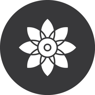 Çiçek Düz Vektör Simgesi