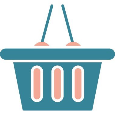 Sepet. Web simgesi basit illüstrasyon