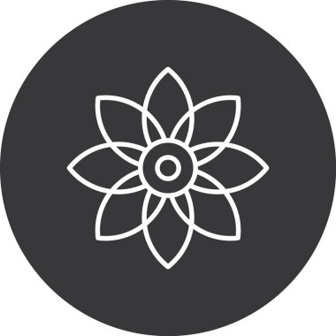 çiçek simgesi vektör illüstrasyonu