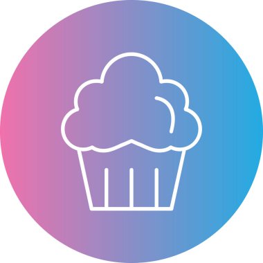 vektör cupcake simge tasarlamak
