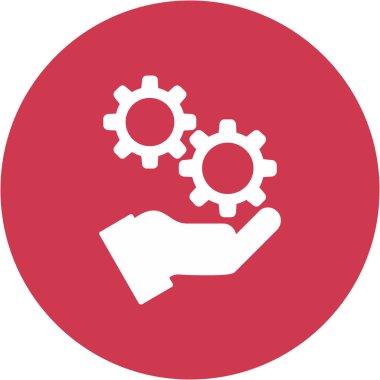 Bir dişli simgesini vektör çizim