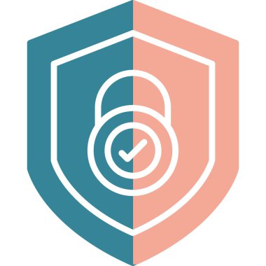 kalkan ikon vektör illüstrasyonu