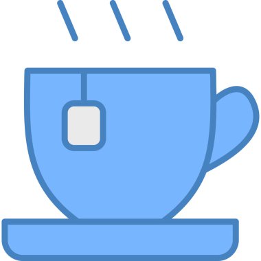 Kahve fincanı. Web simgesi vektör illüstrasyonu