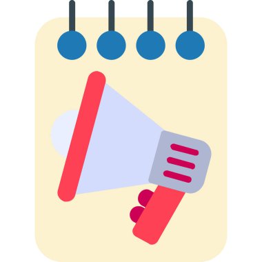 Konuşmacı. Web simgesi basit illüstrasyon