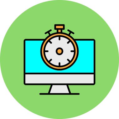 Dizüstü bilgisayar simgesi vektör çizimi