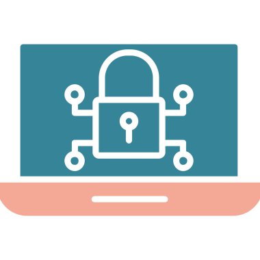 Güvenlik kilidi simgesi vektör illüstrasyon grafik tasarımı