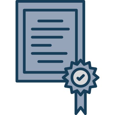 Sertifika. Web simgesi basit tasarım