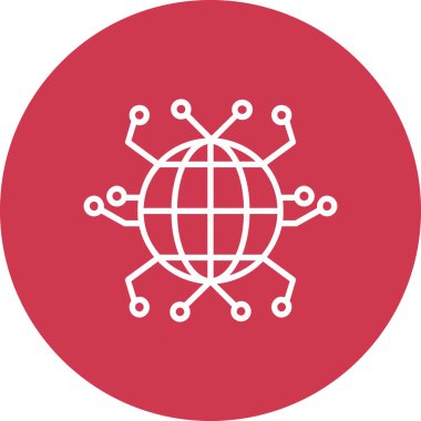 şebeke. Web simgesi basit illüstrasyon