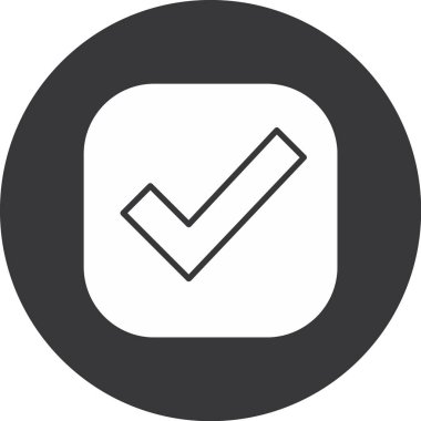 Moda biçimi izole edilmiş arkaplanda işaret simgesini işaretle