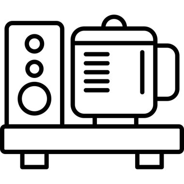 kahve makinesi simgesini, vektör çizim