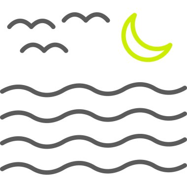 Ay. Web simgesi basit illüstrasyon