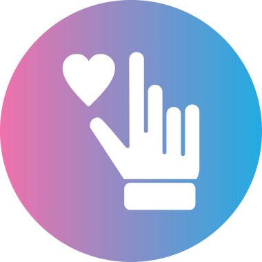 Kalp simgesinin vektör illüstrasyonu