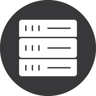 veri merkezi vektör simgesi modern basit vektör illüstrasyonu