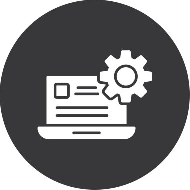 Web tasarımı ve geliştirme düz simgesi.