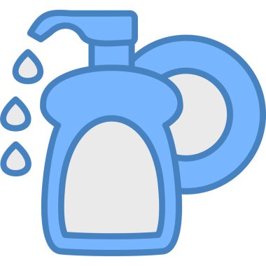 Su. Web simgesi basit illüstrasyon