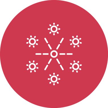 Kar tanesi. Web simgesi basit illüstrasyon