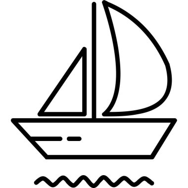 gemi deniz simgesi taslak biçiminde