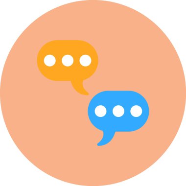 baloncuk sohbet iletişim simgesi düz biçimli