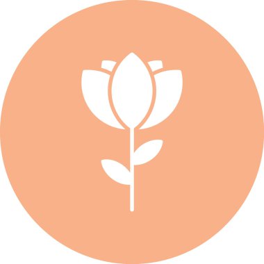 vektör illüstrasyonu, basit çiçek simgesi