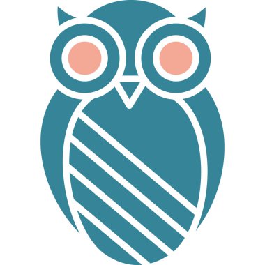 Baykuş logosu tasarımı vektör çizimi