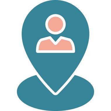 konum pin simgesi vektör illüstrasyonu