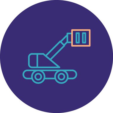 Bir araba simgesinin vektör illüstrasyonu