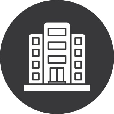 Bina. Web simgesi basit illüstrasyon