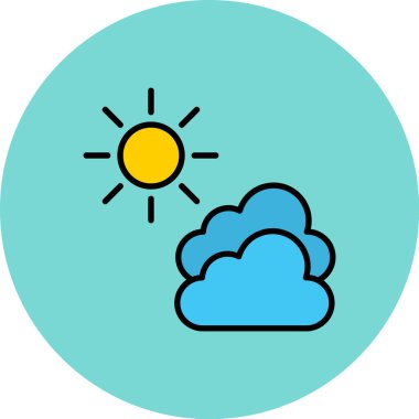 Hava durumu. Web simgesi basit illüstrasyon