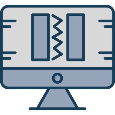 bilgisayar ekranı vektör simgesi