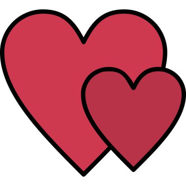 kalp simgesi, vektör illüstrasyonu