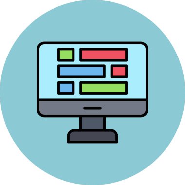 Web tasarım simgesi, vektör illüstrasyonu