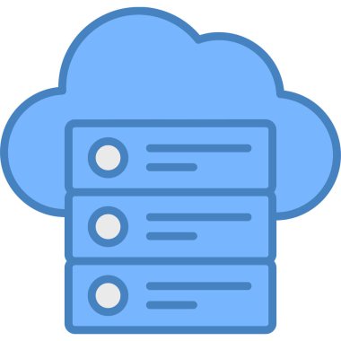 Bulut. Web simgesi basit illüstrasyon