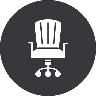 Sandalye simgesinin vektör illüstrasyonu