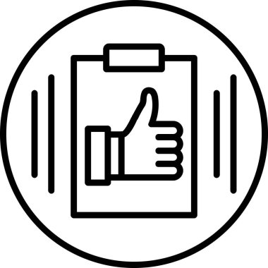 Başparmak yukarı simgesi, stil anahat